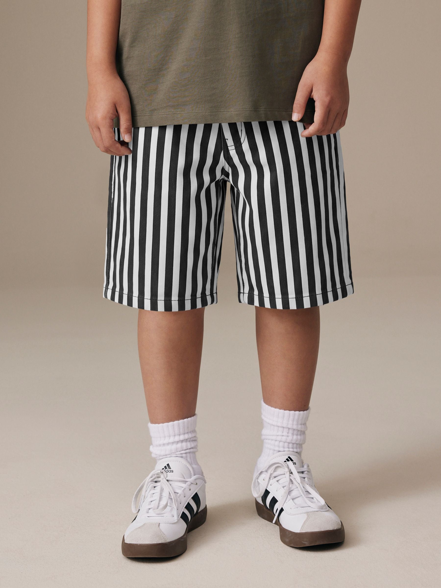 Dsiney Kidz - Black/White Twill Shorts (3-14yrs) image 1