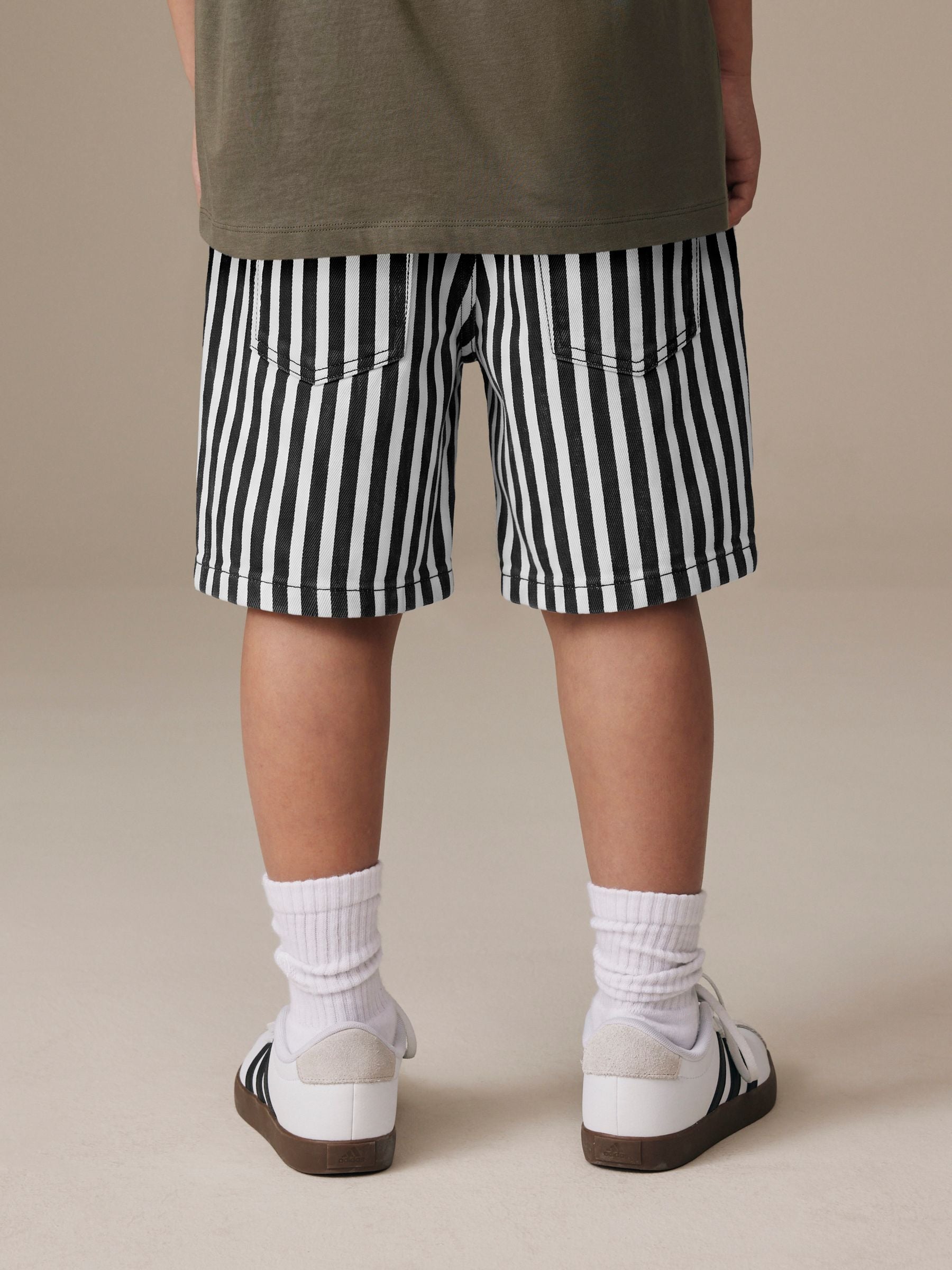 Dsiney Kidz - Black/White Twill Shorts (3-14yrs) image 3