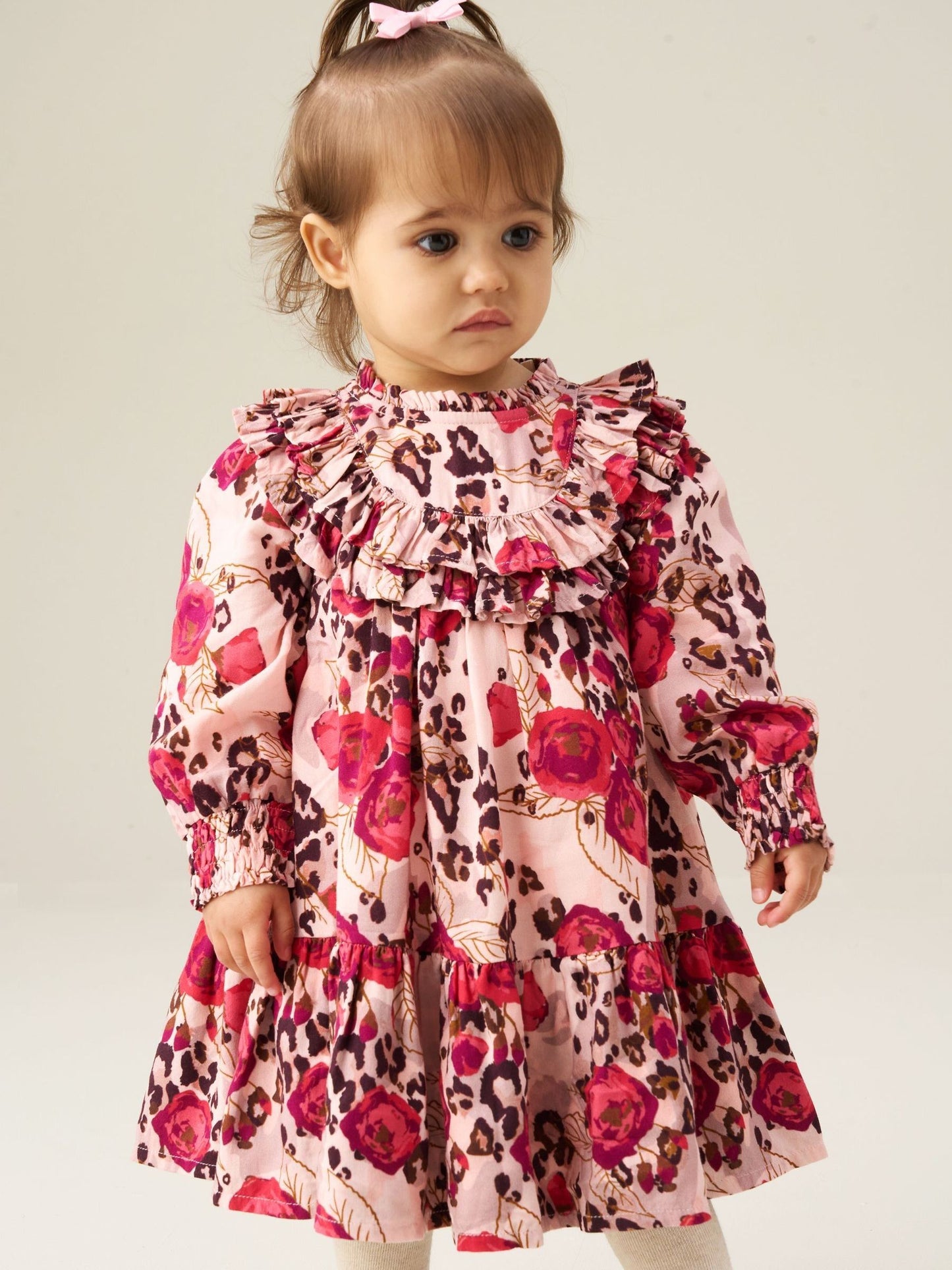 Dsiney Kidz - Angel & Rocket Pink Lyra Animal Rose Print Dress image 1