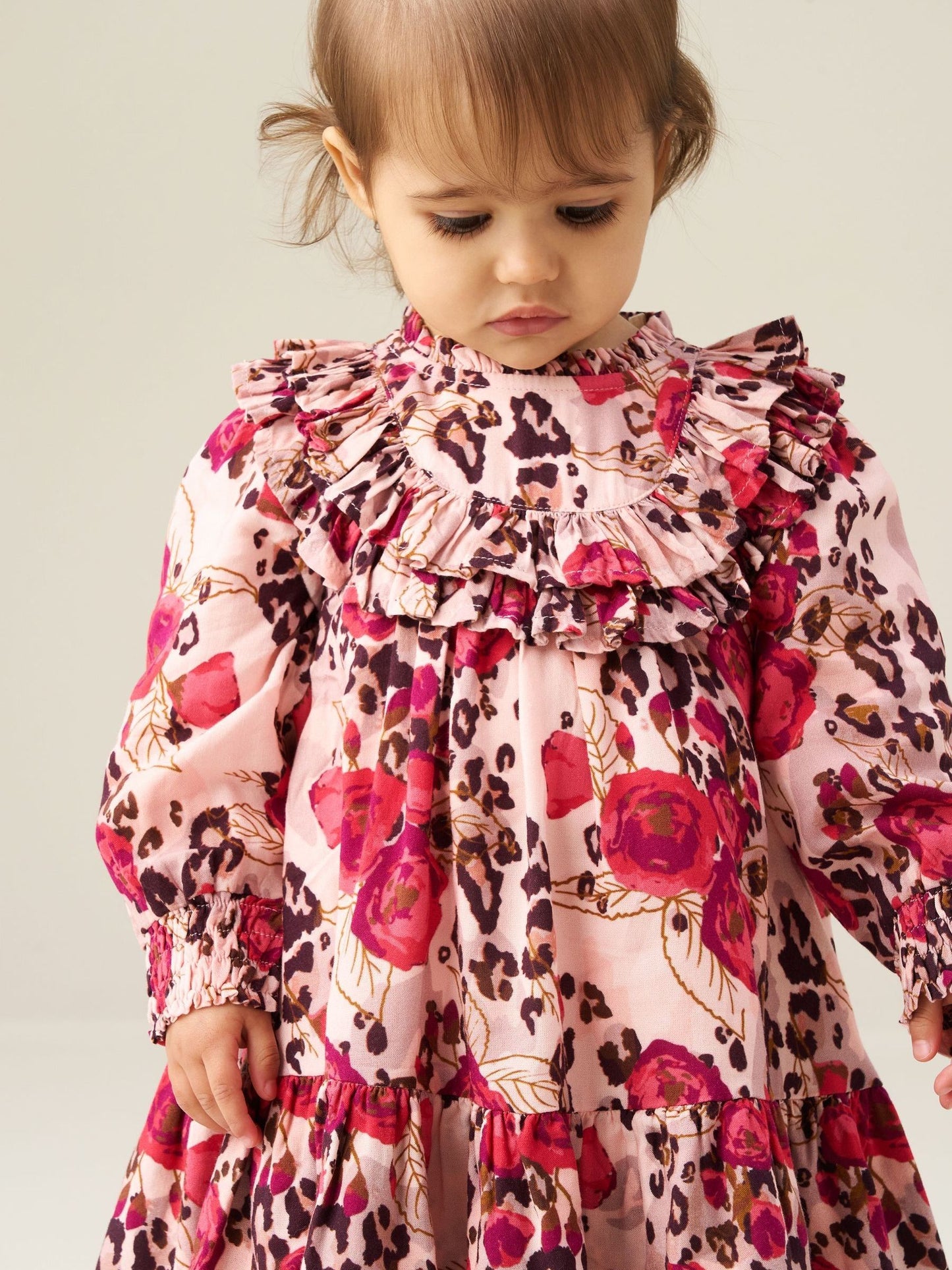 Dsiney Kidz - Angel & Rocket Pink Lyra Animal Rose Print Dress image 4