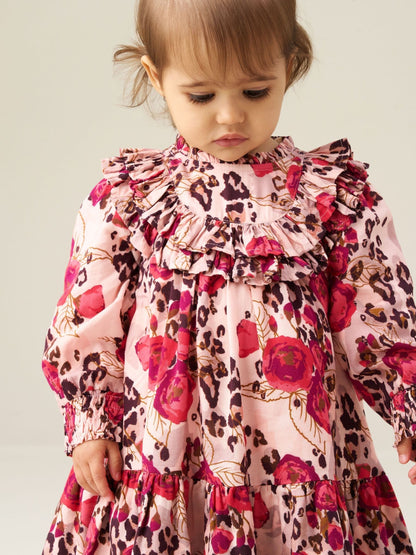 Dsiney Kidz - Angel & Rocket Pink Lyra Animal Rose Print Dress image 4