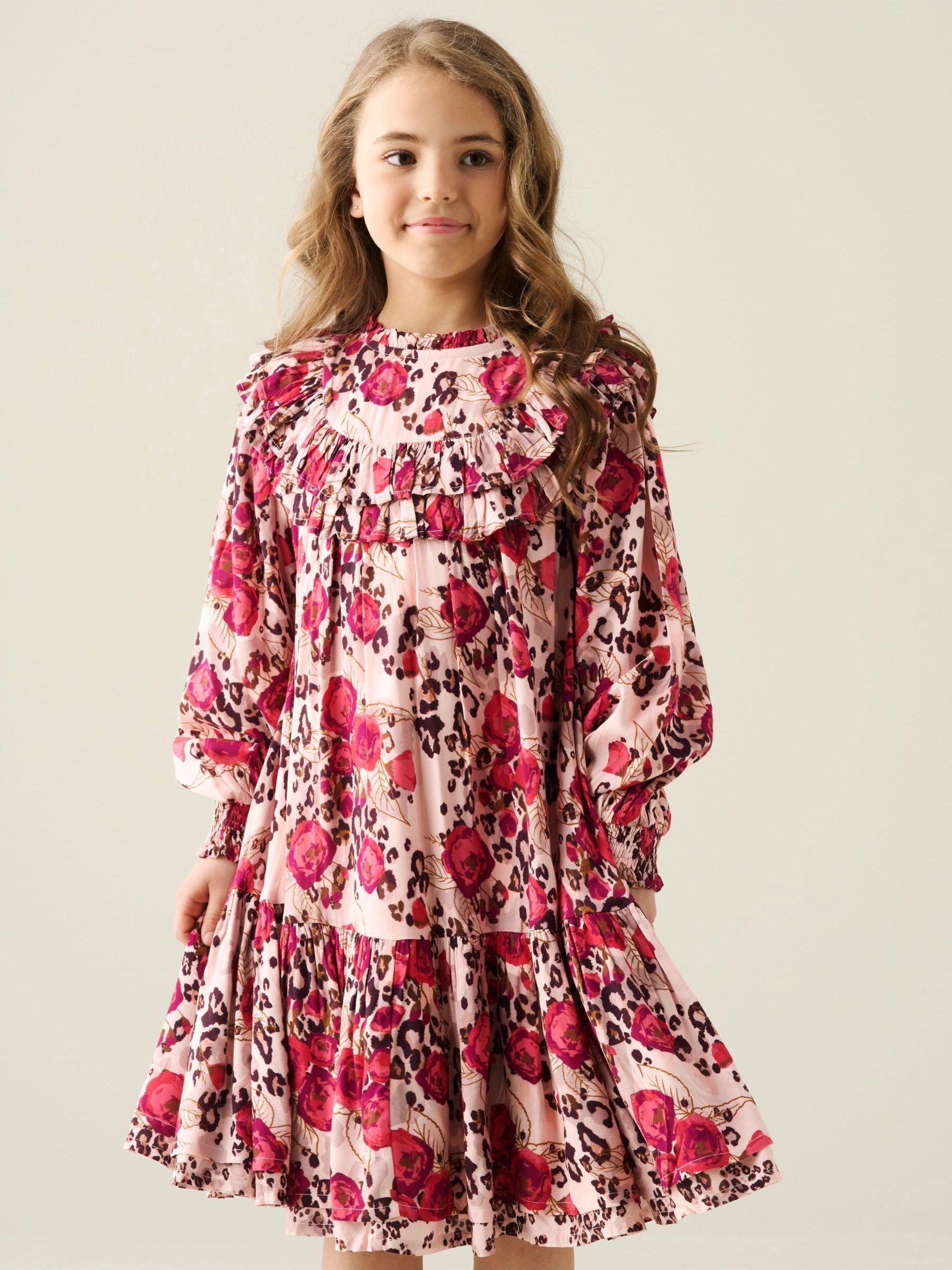 Dsiney Kidz - Angel & Rocket Pink Lyra Animal Rose Print Dress image 1
