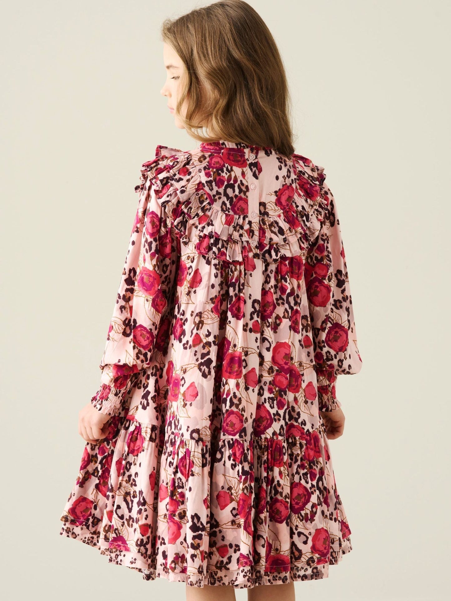 Dsiney Kidz - Angel & Rocket Pink Lyra Animal Rose Print Dress image 3