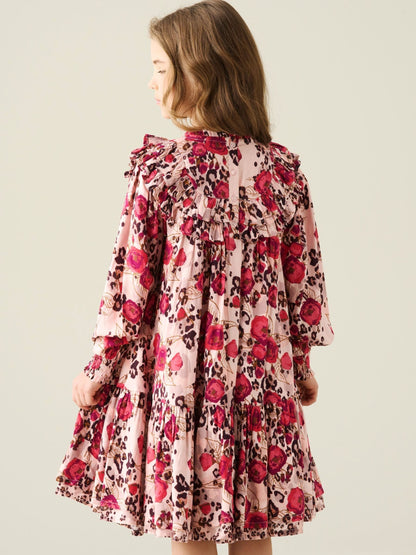 Dsiney Kidz - Angel & Rocket Pink Lyra Animal Rose Print Dress image 3