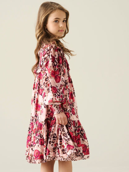 Dsiney Kidz - Angel & Rocket Pink Lyra Animal Rose Print Dress image 4