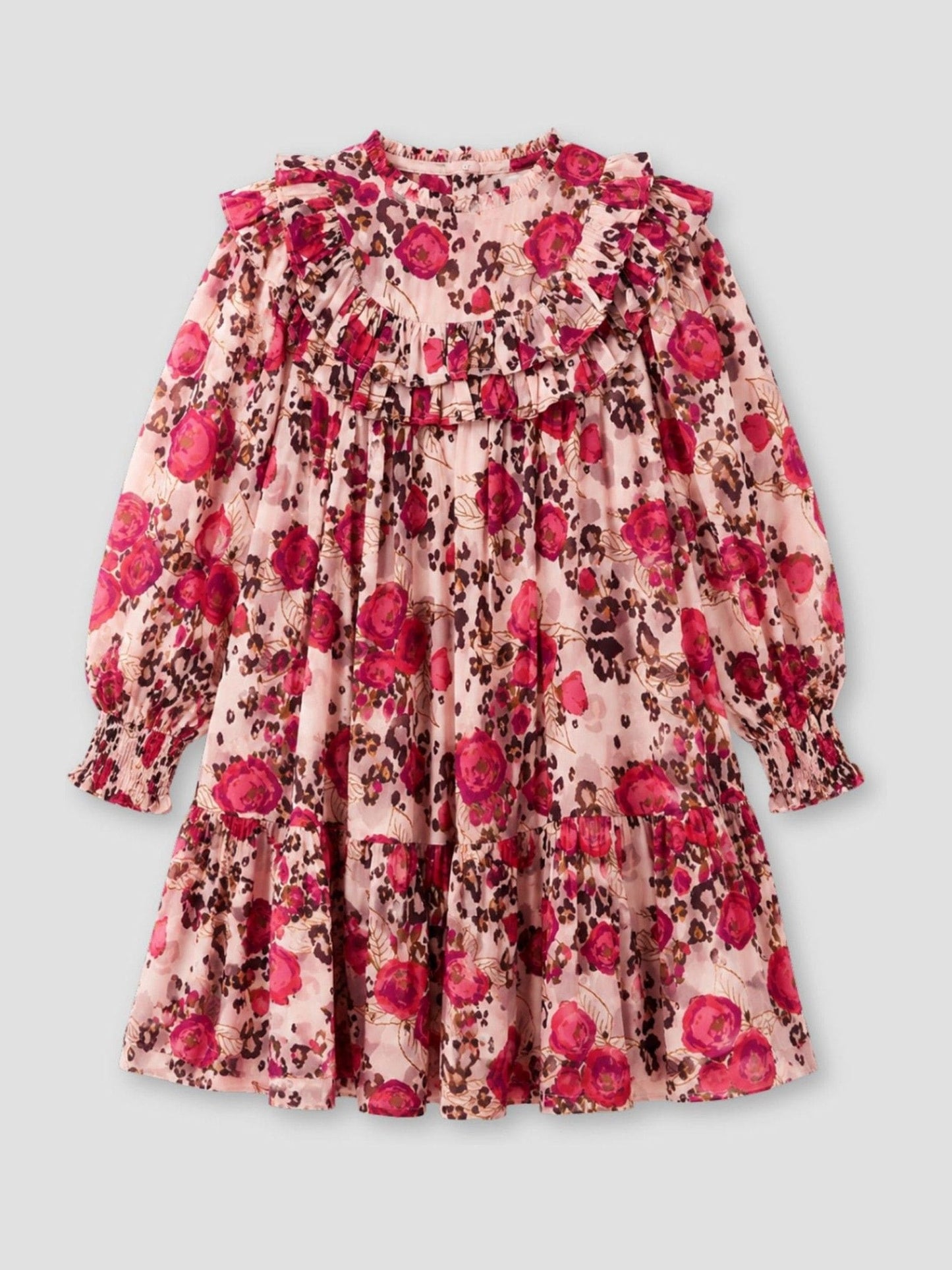 Dsiney Kidz - Angel & Rocket Pink Lyra Animal Rose Print Dress image 6