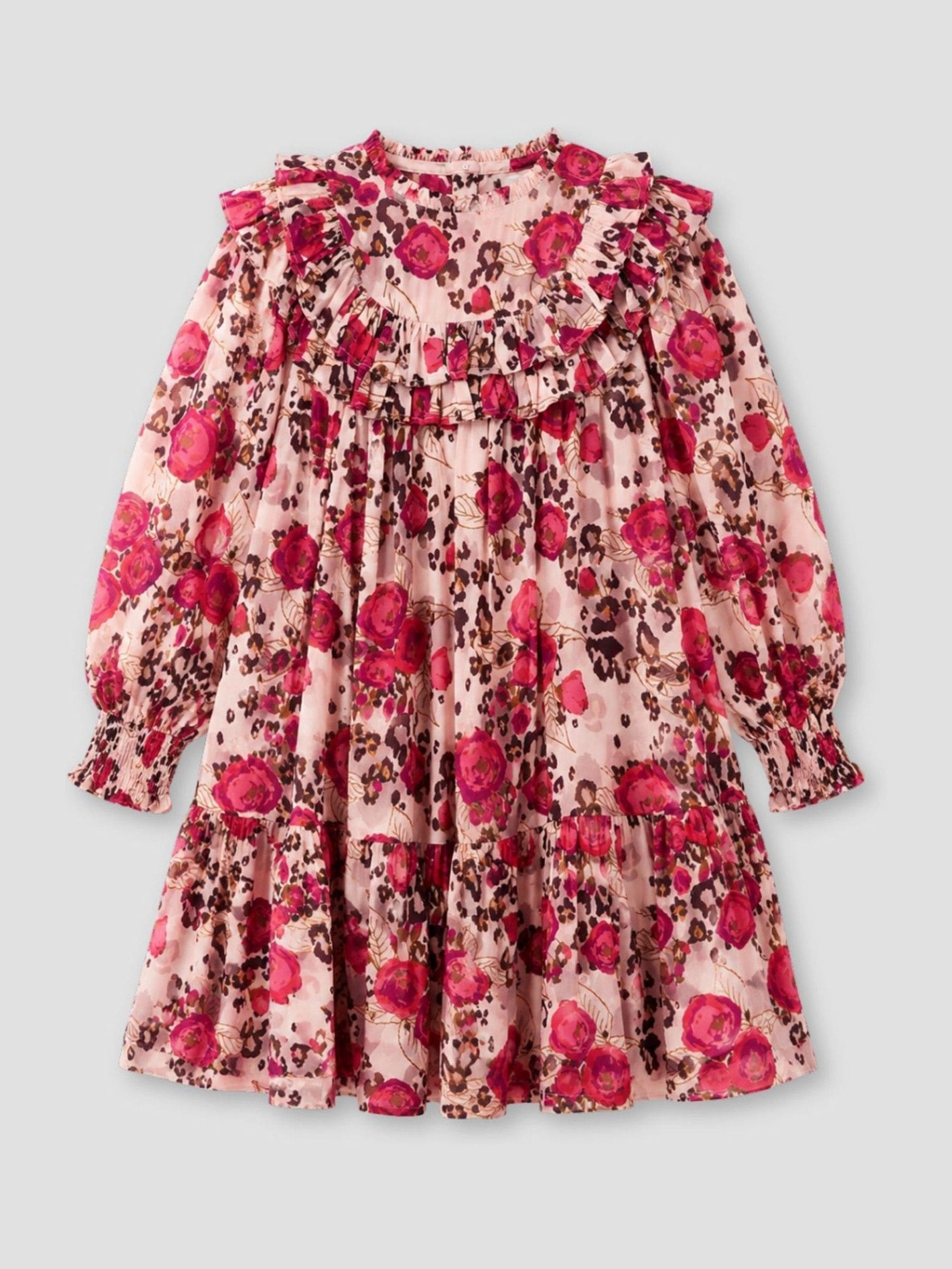 Dsiney Kidz - Angel & Rocket Pink Lyra Animal Rose Print Dress image 6