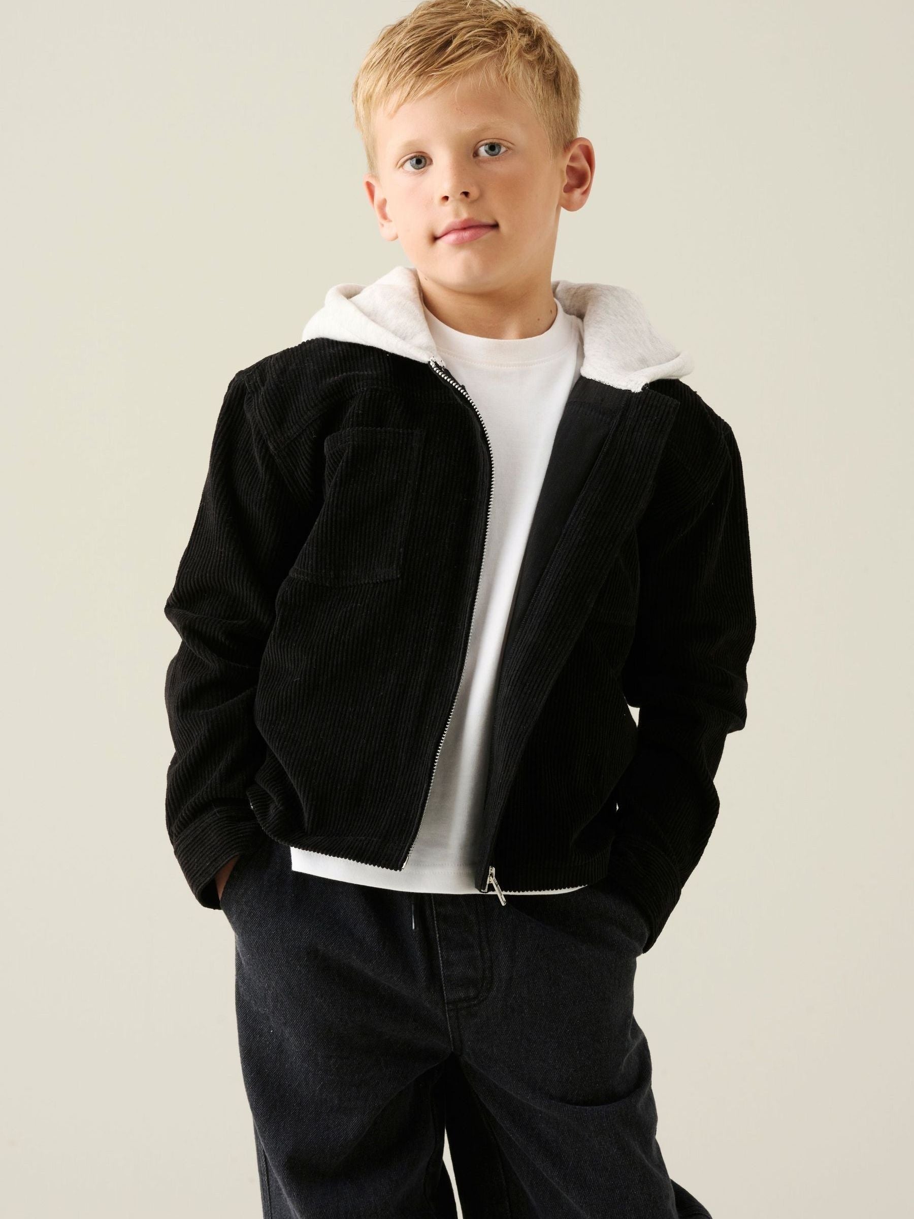Dsiney Kidz - Angel & Rocket Black Sid Cord Shirt With Hood image 1