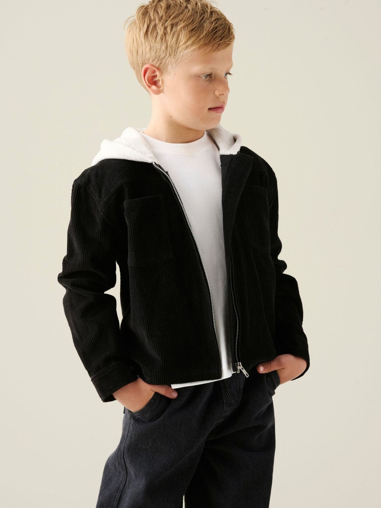 Dsiney Kidz - Angel & Rocket Black Sid Cord Shirt With Hood image 2