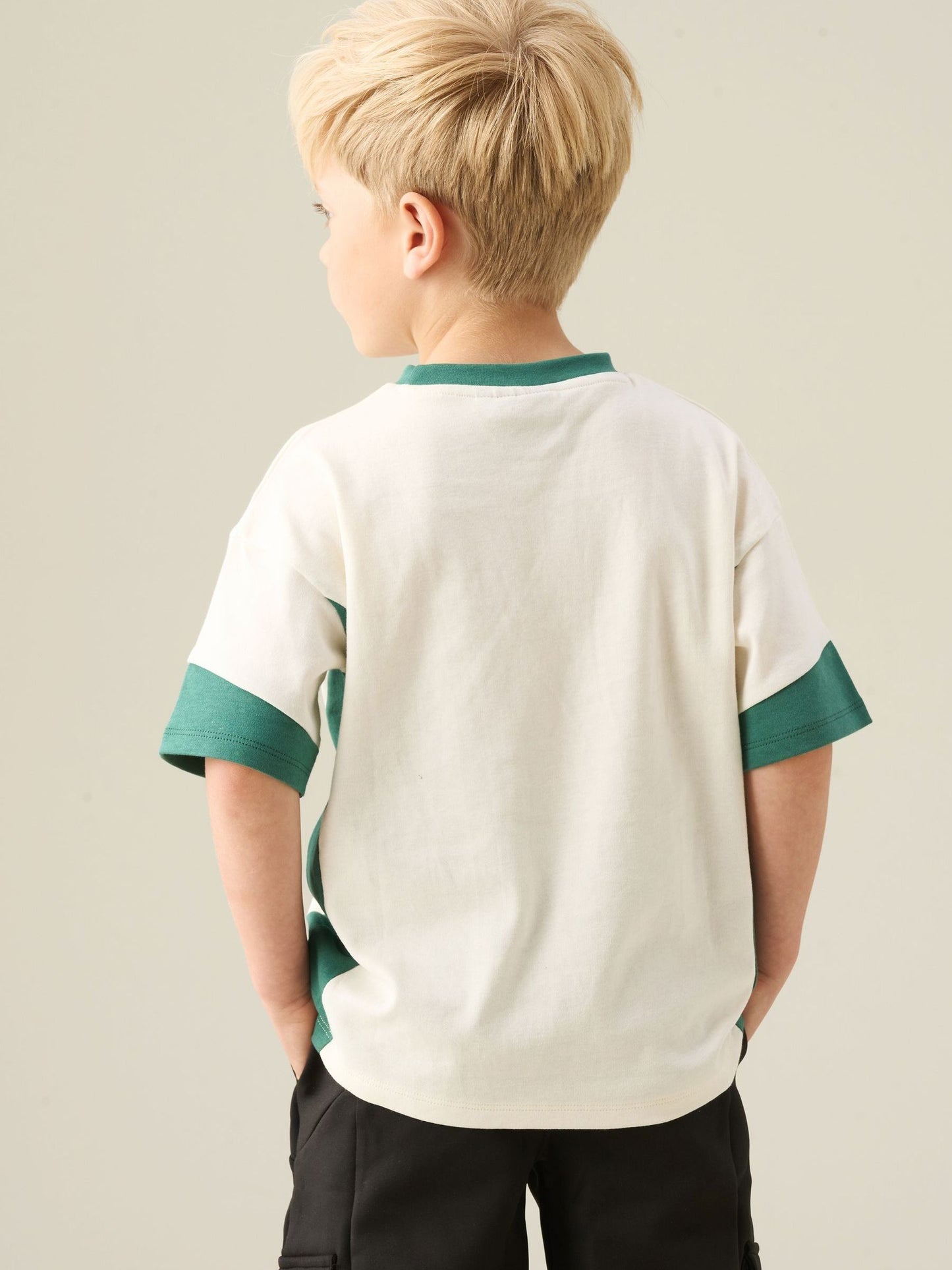 Dsiney Kidz - Angel & Rocket Cream Minecraft Football T-Shirt image 2