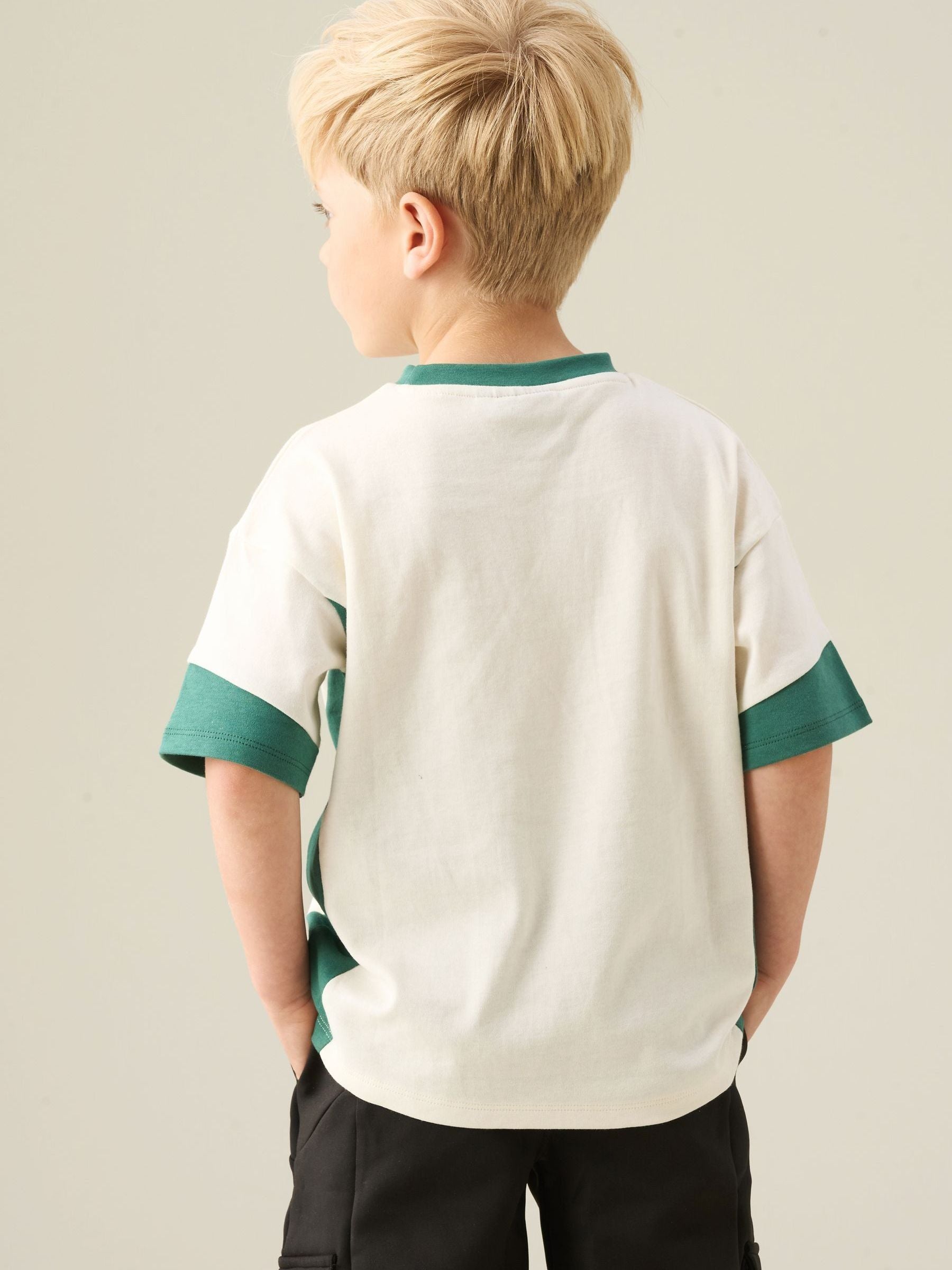 Dsiney Kidz - Angel & Rocket Cream Minecraft Football T-Shirt image 2