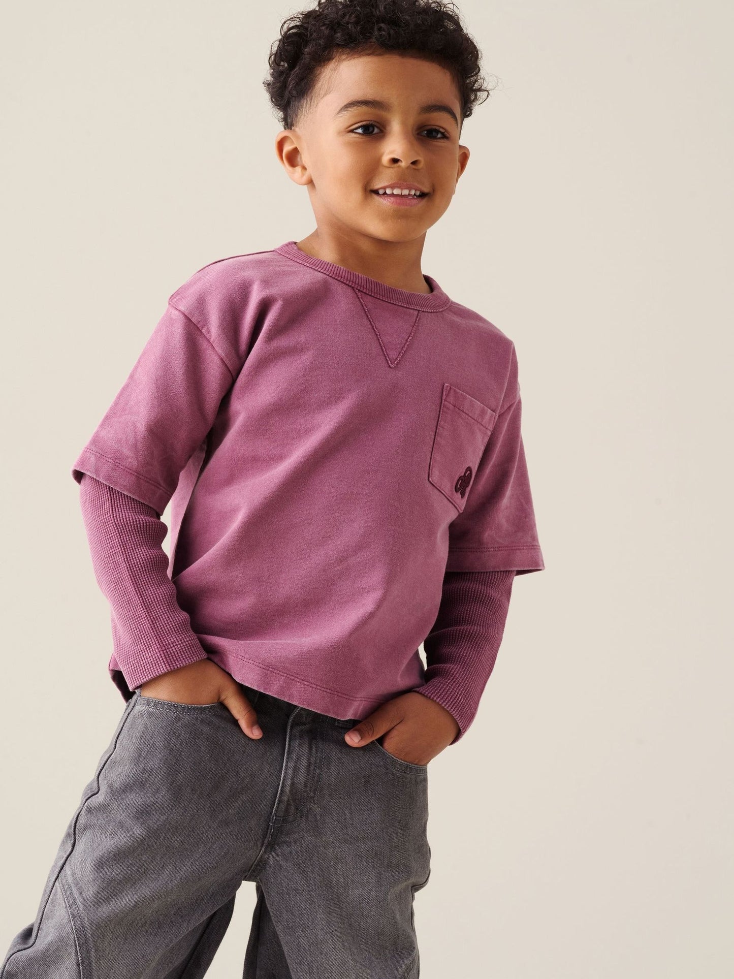 Dsiney Kidz - Angel & Rocket Purple Kyle Layered Sweatshirt image 1