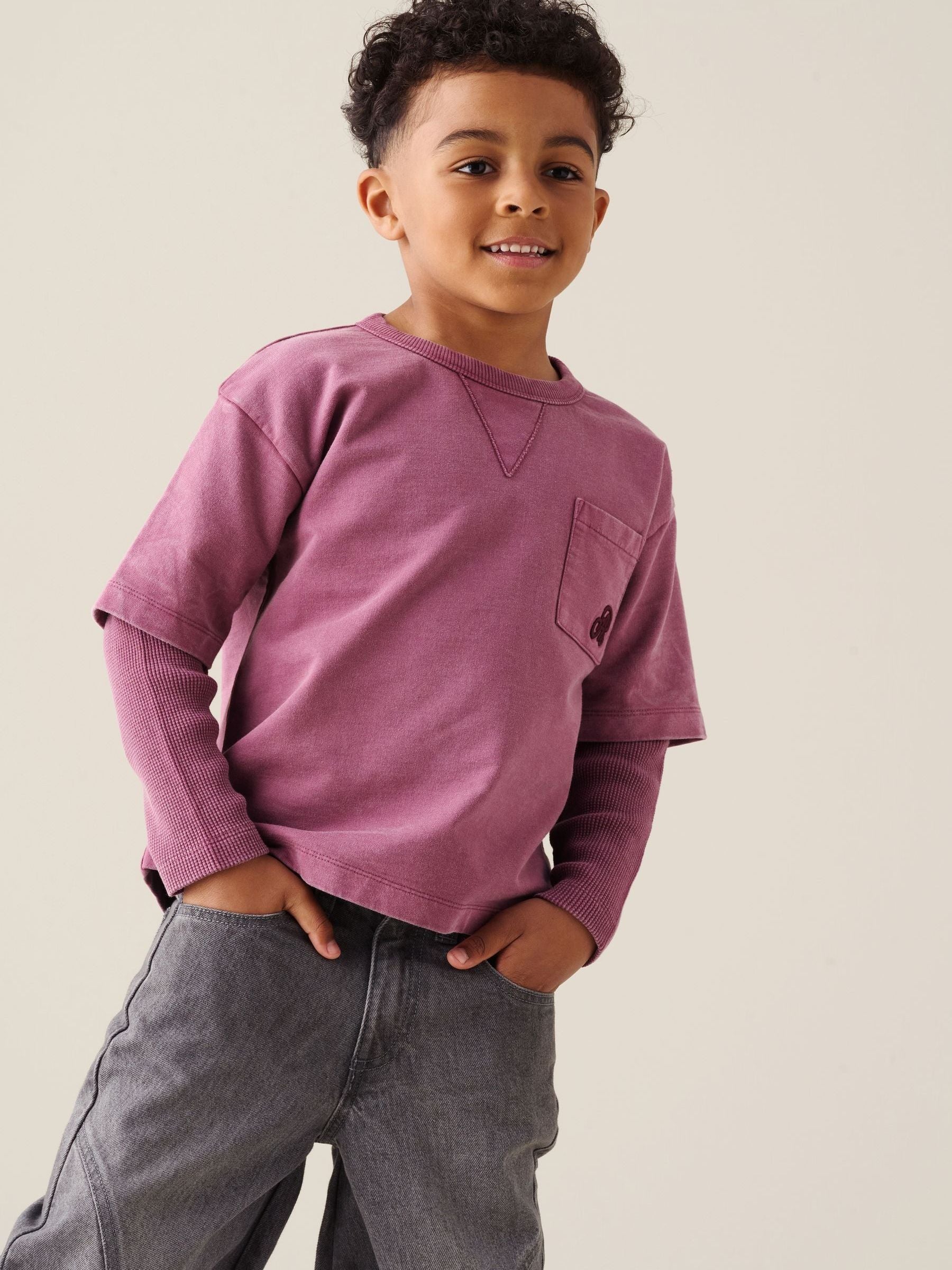 Dsiney Kidz - Angel & Rocket Purple Kyle Layered Sweatshirt image 1