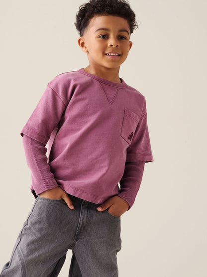 Dsiney Kidz - Angel & Rocket Purple Kyle Layered Sweatshirt image 1
