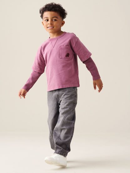 Dsiney Kidz - Angel & Rocket Purple Kyle Layered Sweatshirt image 4