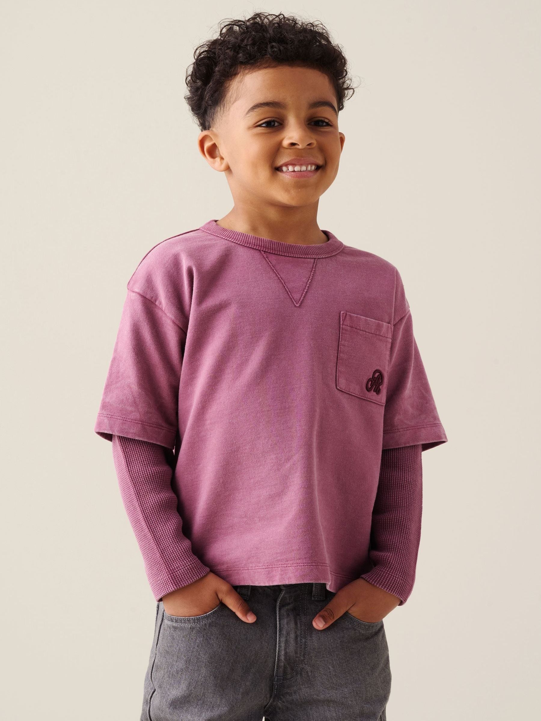 Dsiney Kidz - Angel & Rocket Purple Kyle Layered Sweatshirt image 5