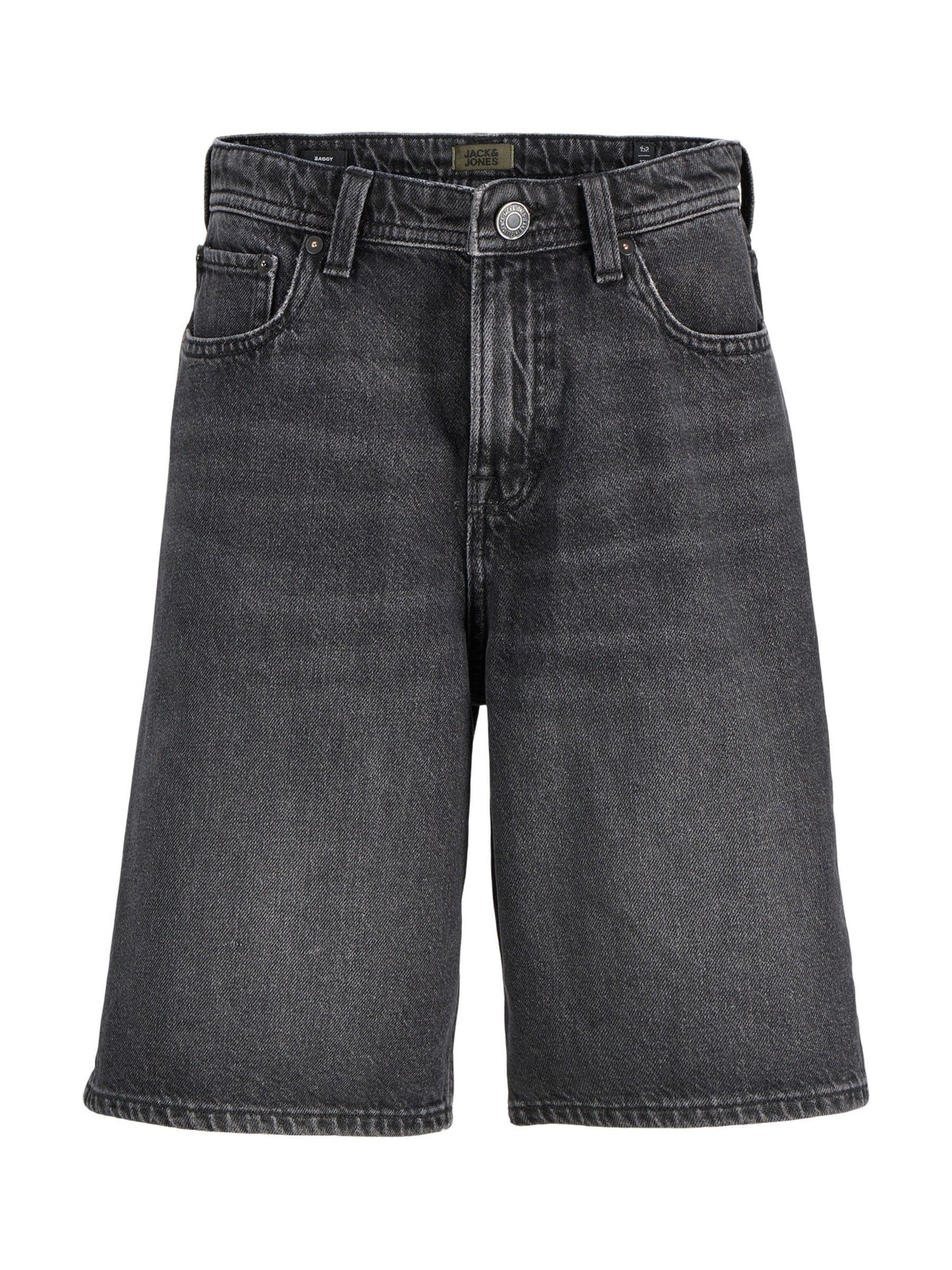 Dsiney Kidz - JACK & JONES Junior Black Baggy Fit Alex Denim Shorts image 6