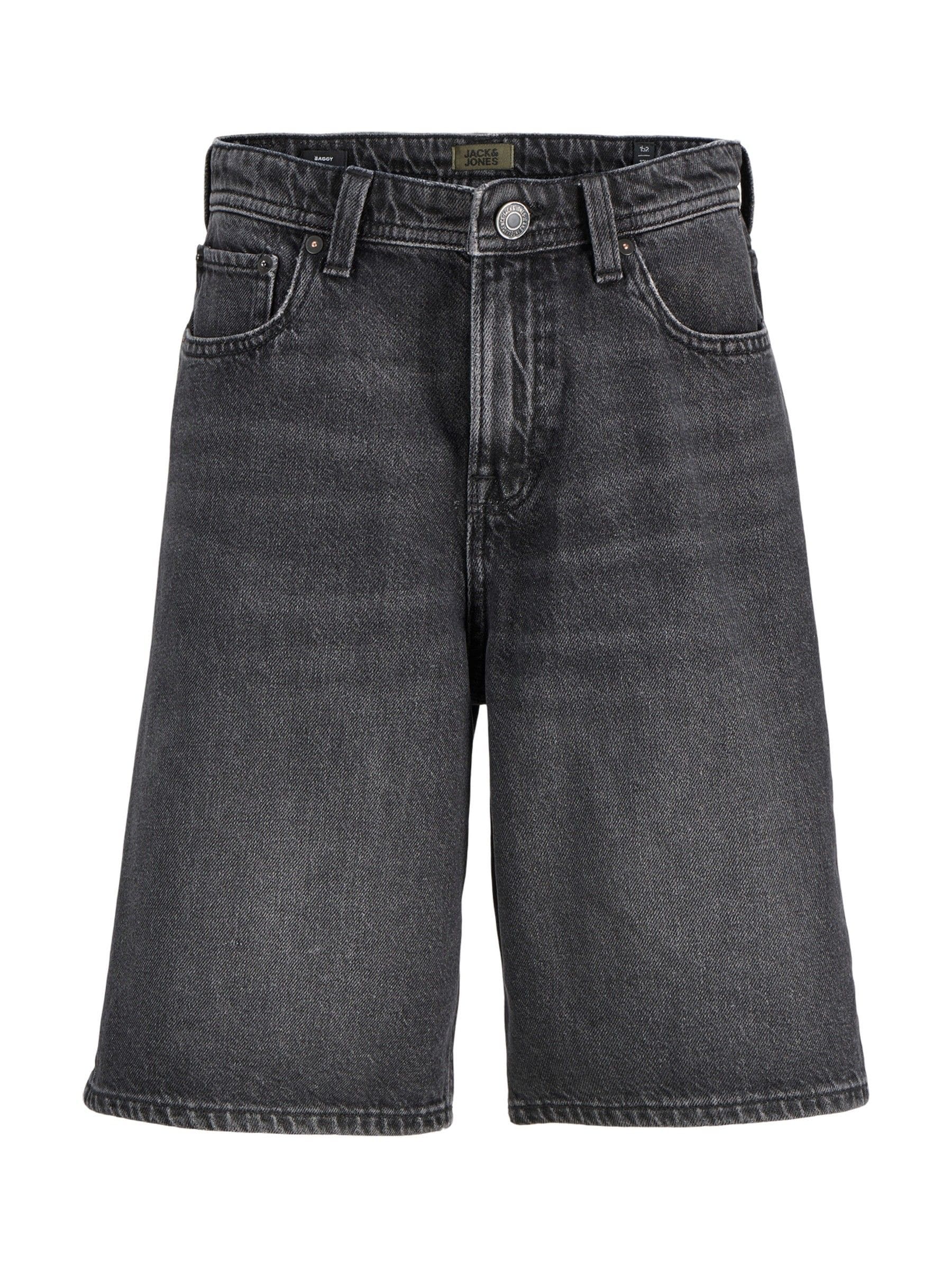 Dsiney Kidz - JACK & JONES Junior Black Baggy Fit Alex Denim Shorts image 6