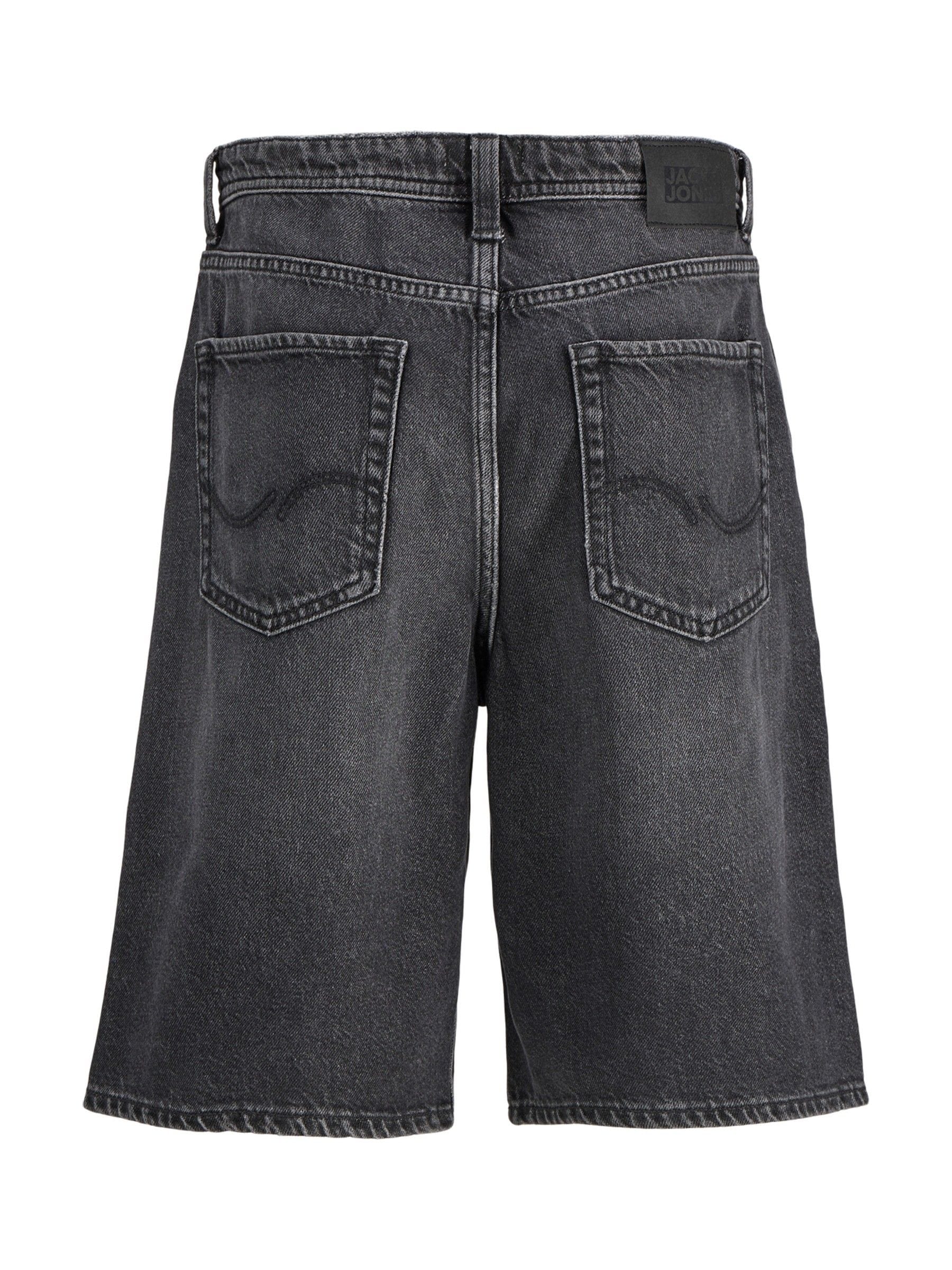 Dsiney Kidz - JACK & JONES Junior Black Baggy Fit Alex Denim Shorts image 7