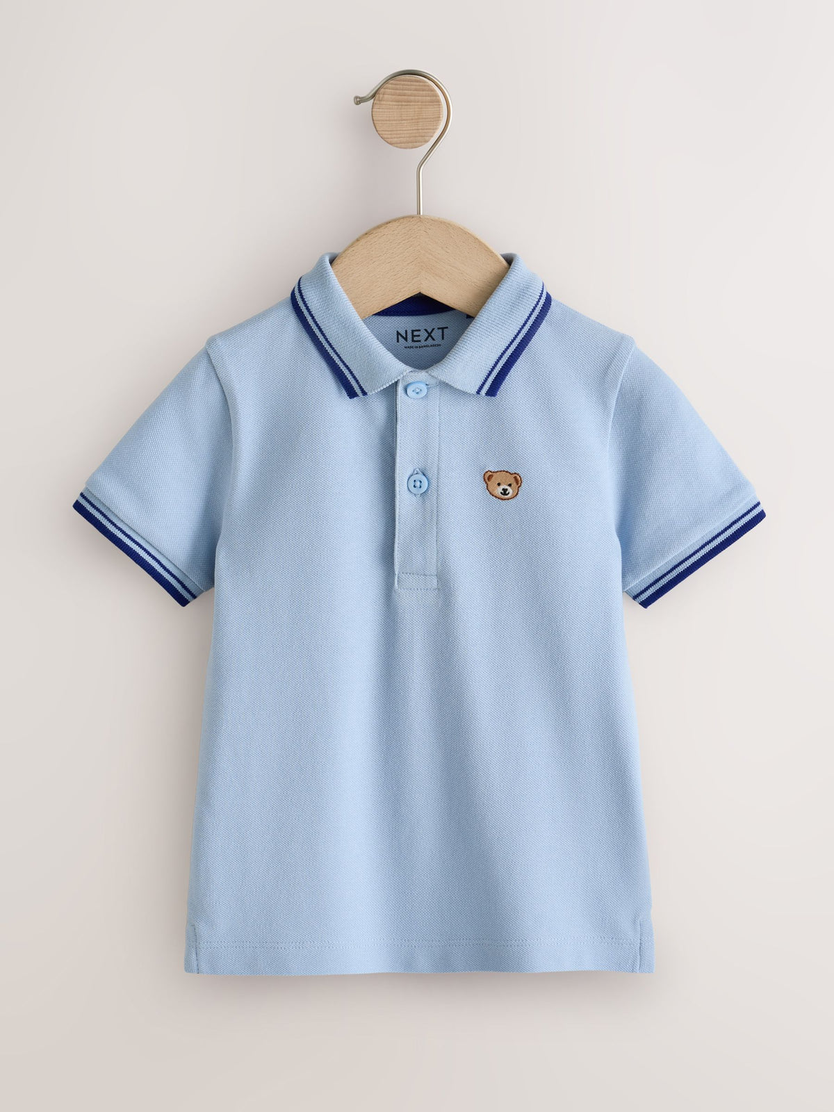 Dsiney Kidz - Blue/Neutral Polo Shirts 2 Pack (3mths-7yrs) image 2