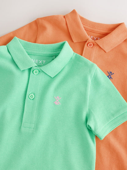 Dsiney Kidz - Green/Orange Polo Shirts 2 Pack (3mths-7yrs) image 5