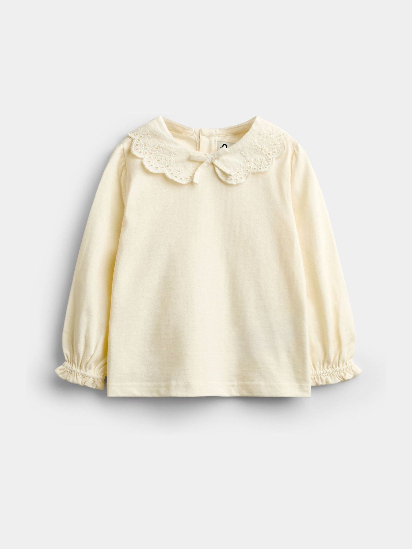 Dsiney Kidz - JoJo Maman Bébé Ivory Broderie Collar Top image 1