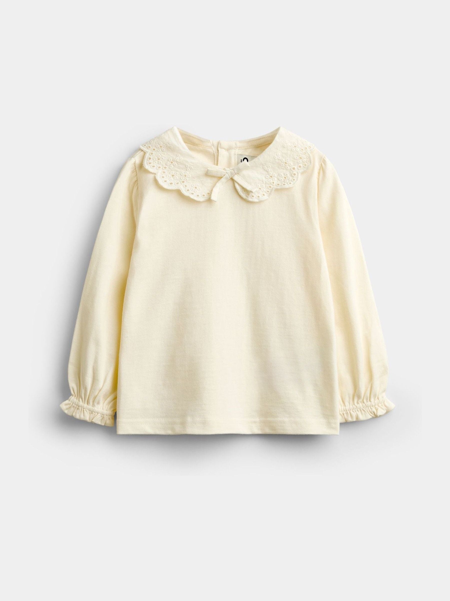 Dsiney Kidz - JoJo Maman Bébé Ivory Broderie Collar Top image 1