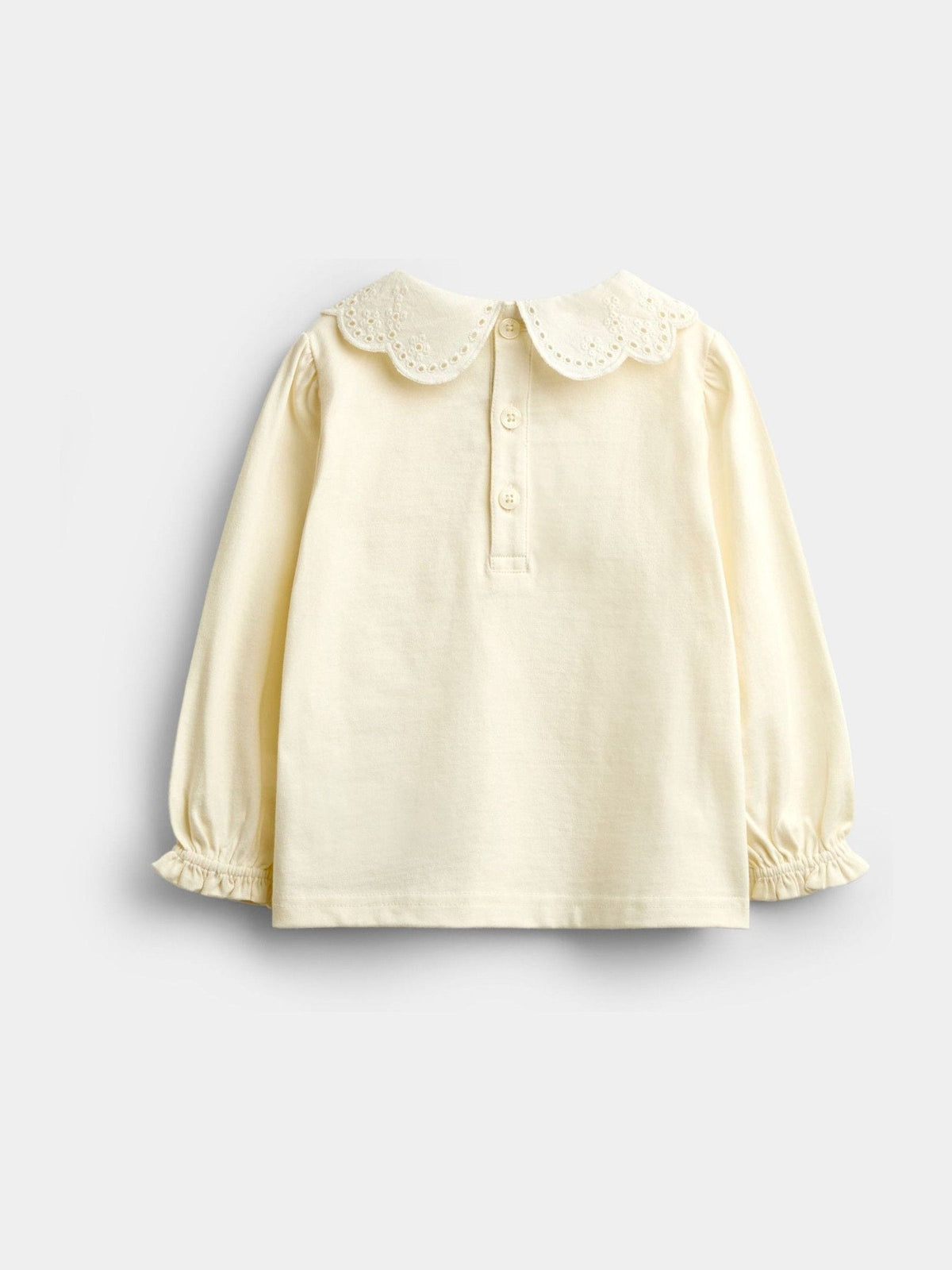 Dsiney Kidz - JoJo Maman Bébé Ivory Broderie Collar Top image 2