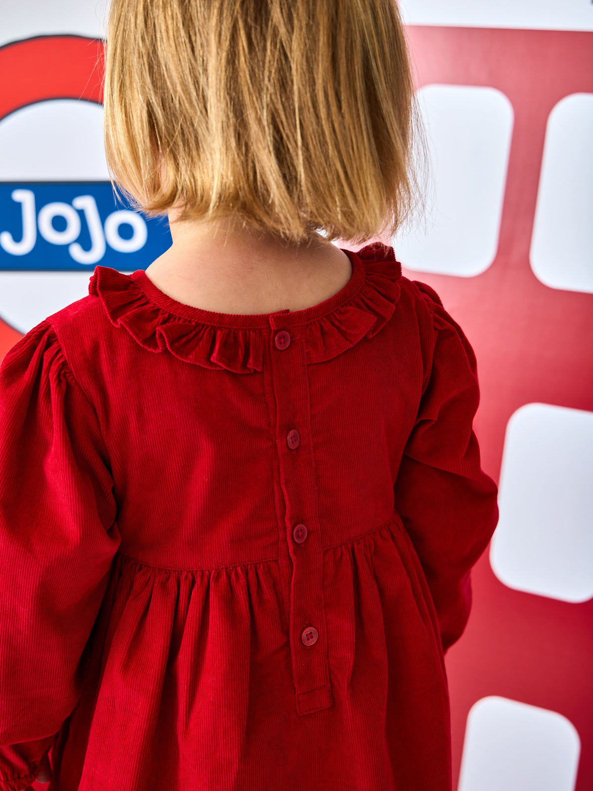 JoJo Maman Bébé Dark Red London Smocked Dress - image 2