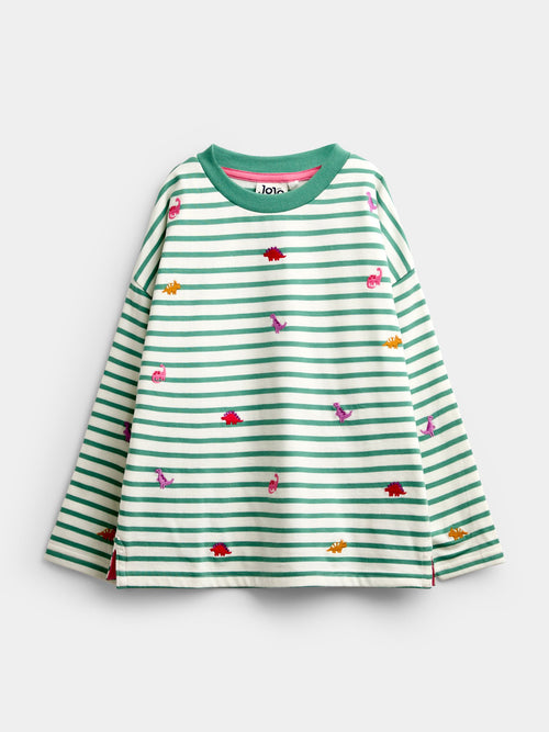 Dsiney Kidz - Jojo Maman Bébé Green Dino Embroidered Top image 1