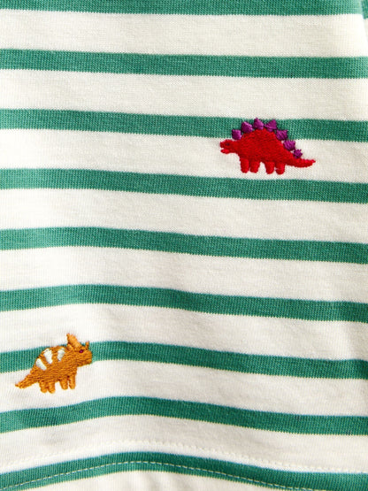 Dsiney Kidz - Jojo Maman Bébé Green Dino Embroidered Top image 4