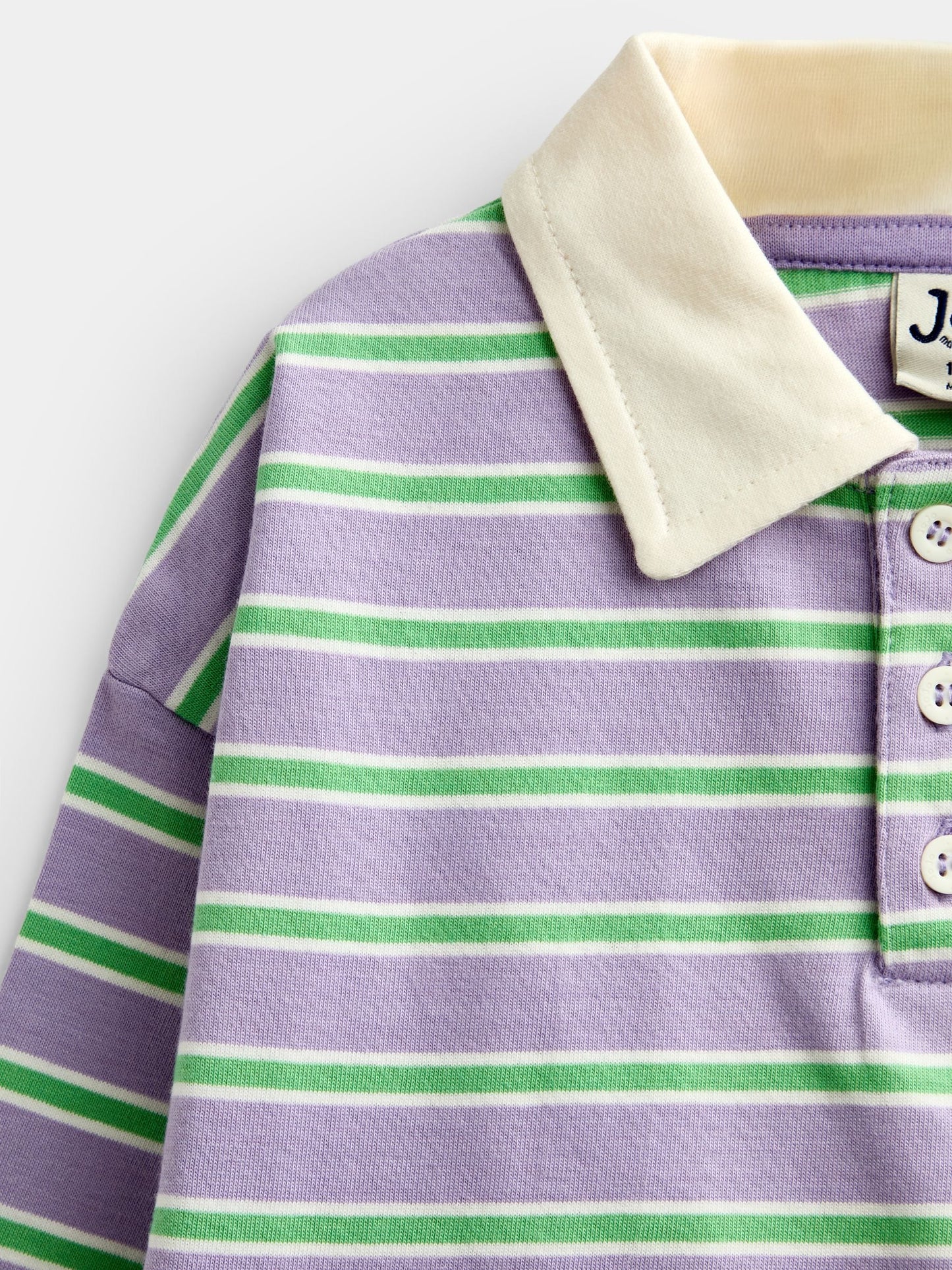 Dsiney Kidz - JoJo Maman Bébé Lilac Purple Dog Appliqué Rugby Shirt image 3