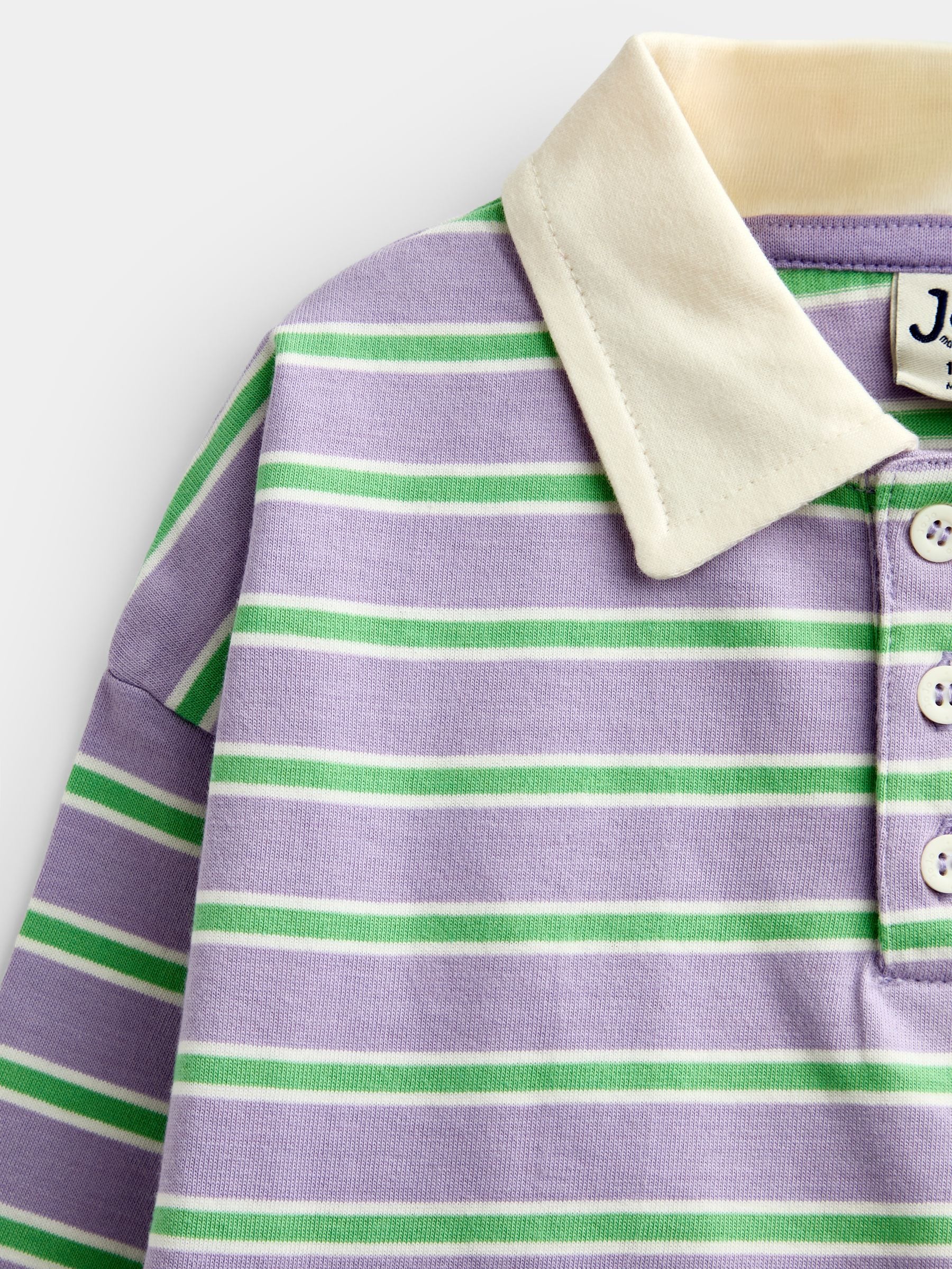 Dsiney Kidz - JoJo Maman Bébé Lilac Purple Dog Appliqué Rugby Shirt image 3