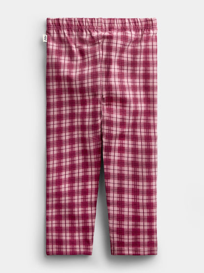 JoJo Maman Bébé Blue Marl Cherry Gingham 2 -Pack Appliqué & Check Leggings - image 4