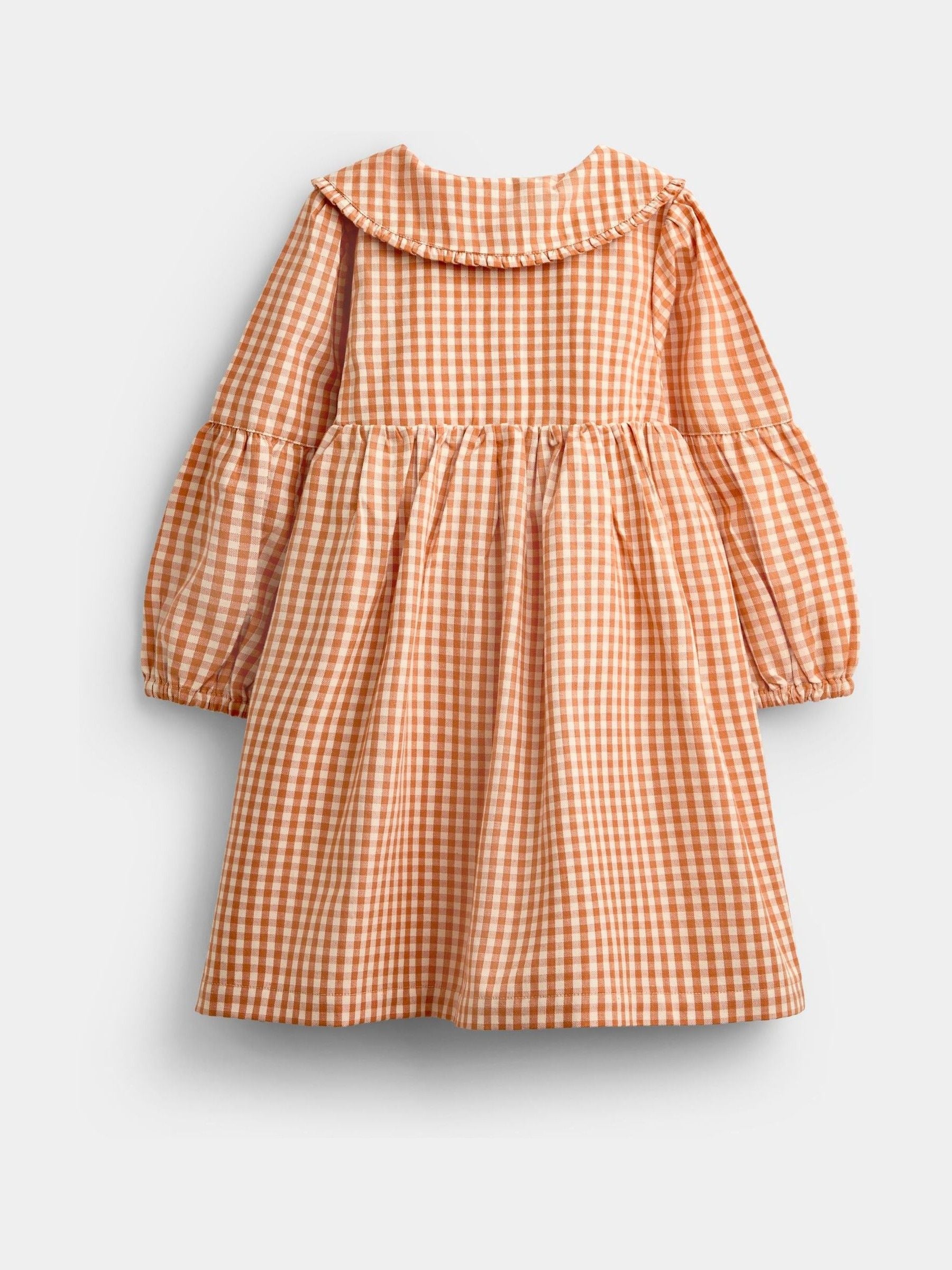 Dsiney Kidz - Jojo Maman Bébé Rust Orange Gingham The Gruffalo Button Through Dress image 2