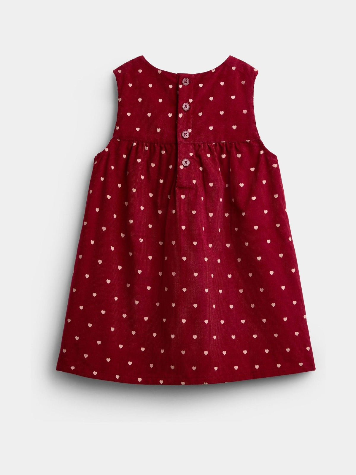 Dsiney Kidz - JoJo Maman Bébé Burgundy Red Mouse Appliqué Cord Dress image 2