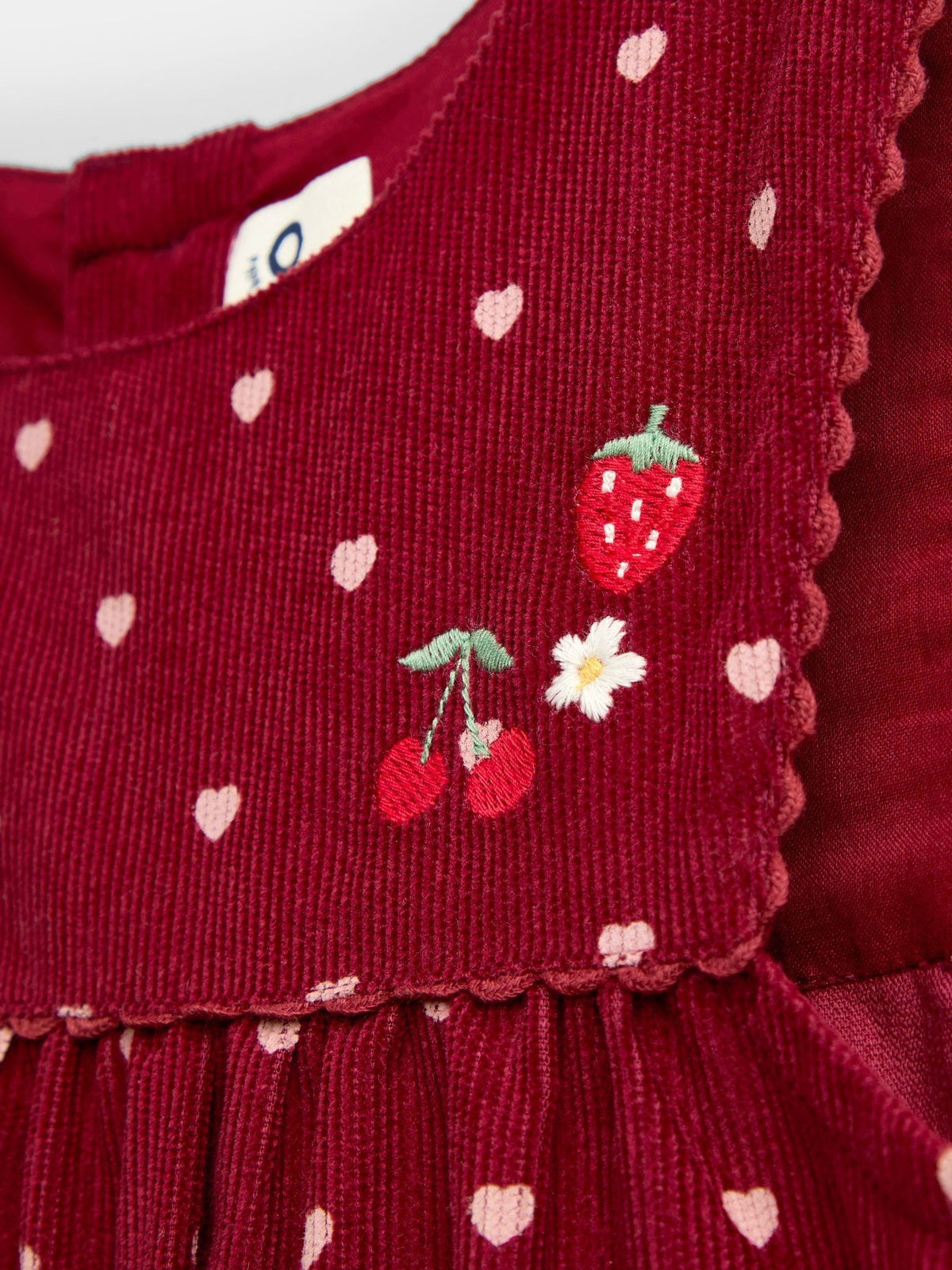 Dsiney Kidz - JoJo Maman Bébé Burgundy Red Mouse Appliqué Cord Dress image 3