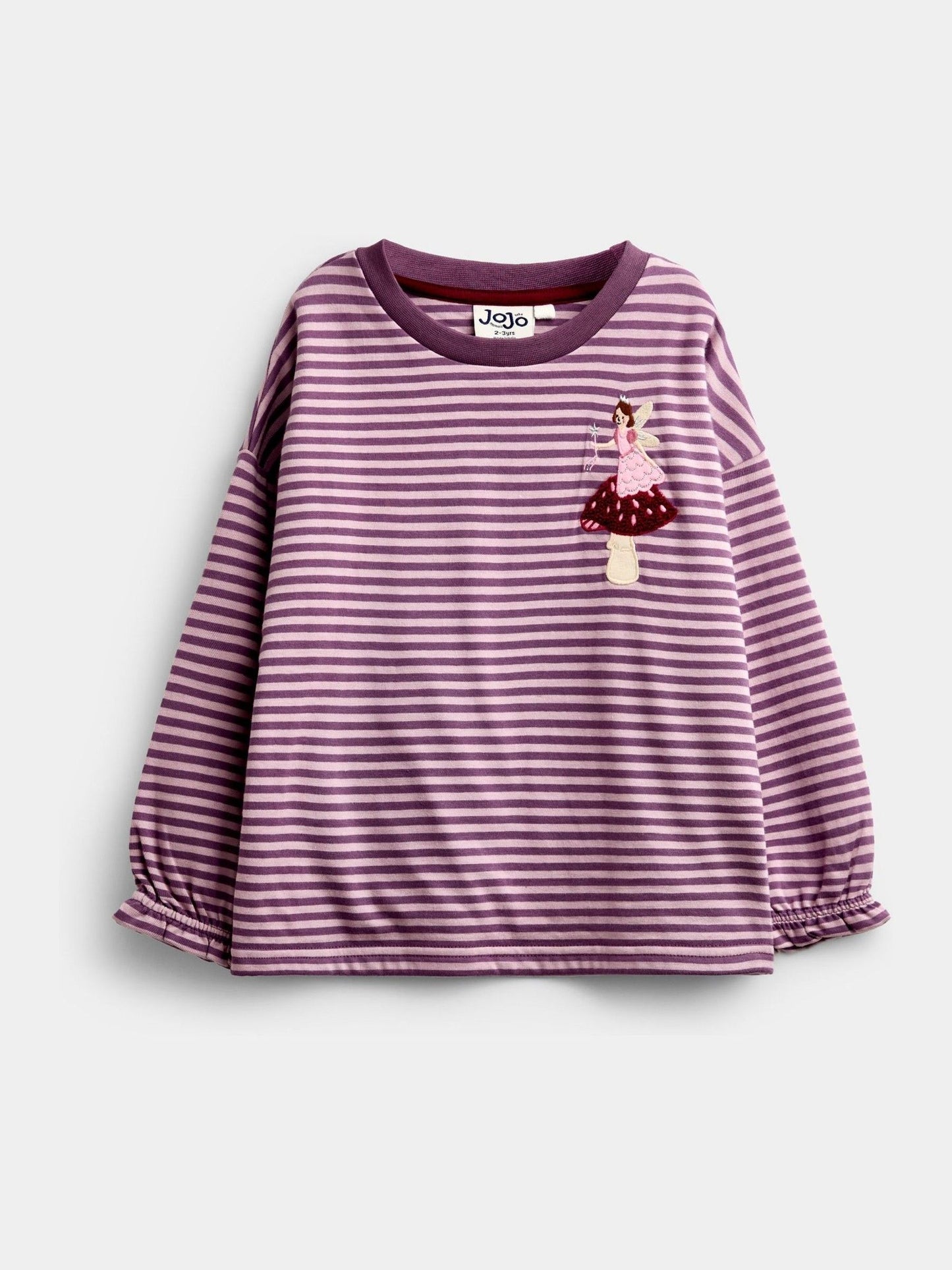 Dsiney Kidz - JoJo Maman Bébé Plum Purple Fairy Striped Top image 1