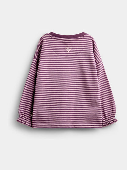 Dsiney Kidz - JoJo Maman Bébé Plum Purple Fairy Striped Top image 2