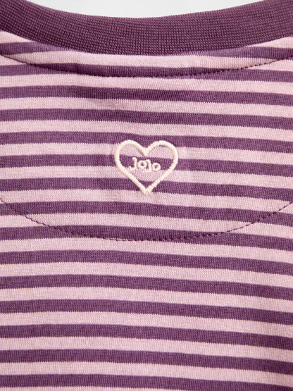 Dsiney Kidz - JoJo Maman Bébé Plum Purple Fairy Striped Top image 4
