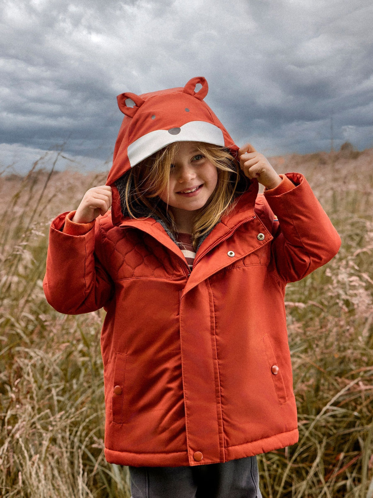 JoJo Maman Bébé Orange Fox Parka Jacket - image 1