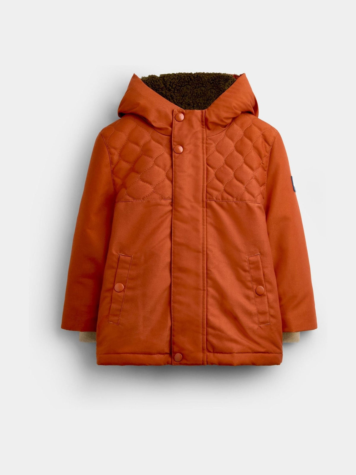 JoJo Maman Bébé Orange Fox Parka Jacket - image 3
