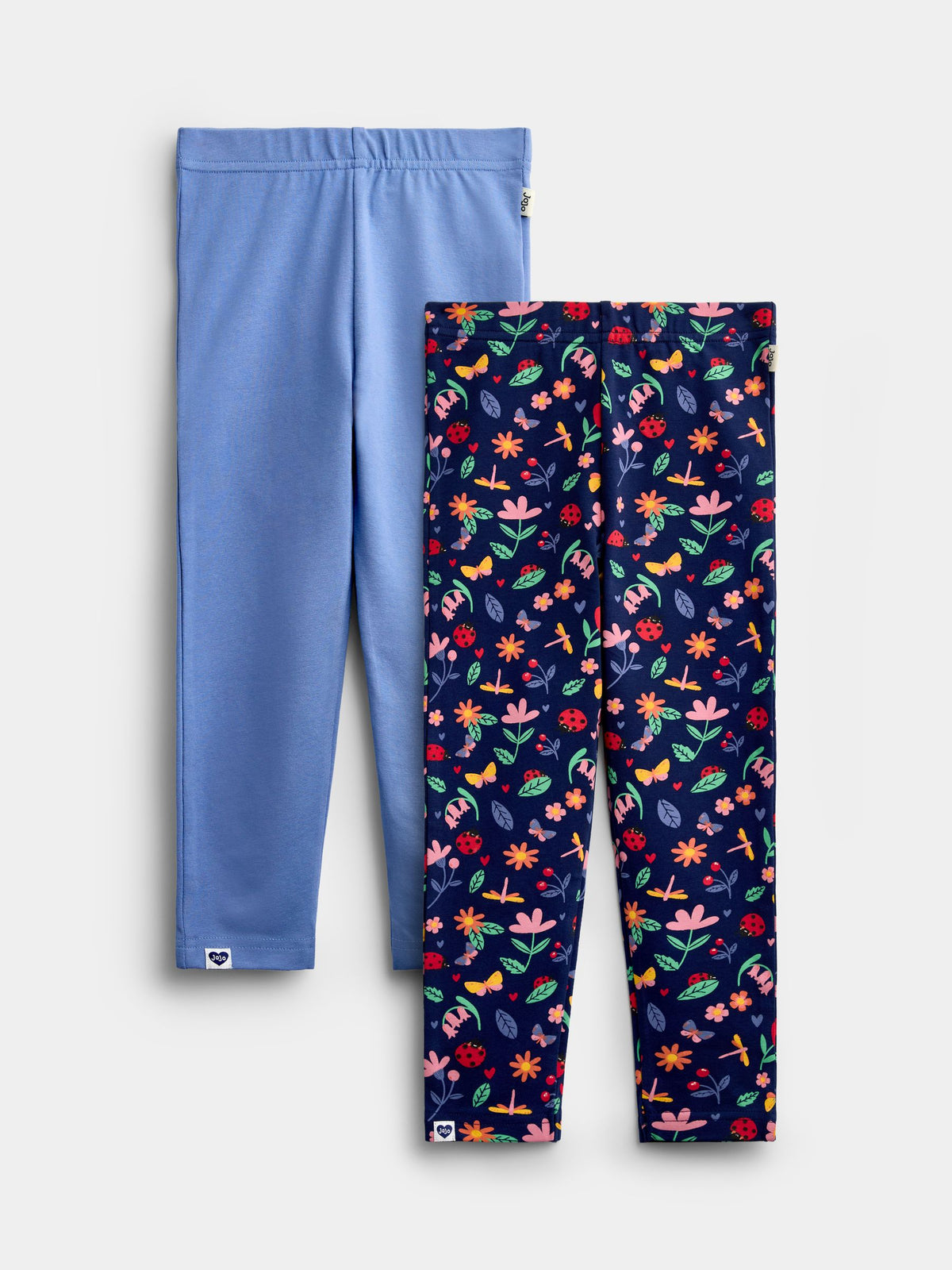 JoJo Maman Bébé Navy Blue Bug Friends 2-Pack Leggings - image 1