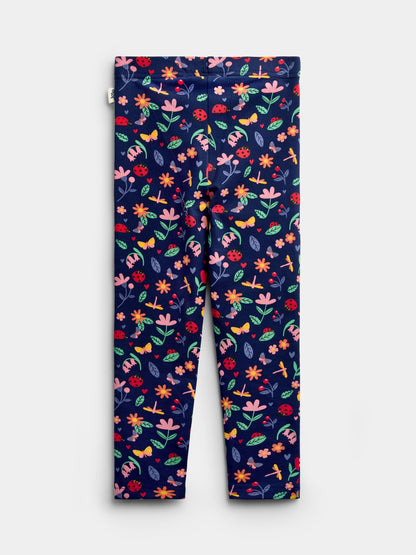 JoJo Maman Bébé Navy Blue Bug Friends 2-Pack Leggings - image 5
