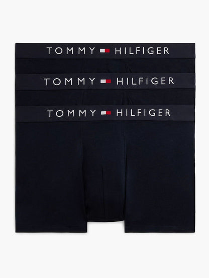 Dsiney Kidz - Tommy Hilfiger Blue Cotton Stretch Trunks 3 Pack image 2