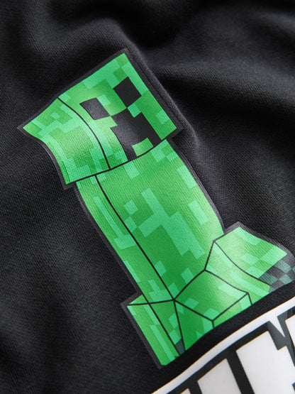 Black Back Print Minecraft Hoodie (3-16yrs) - image 3