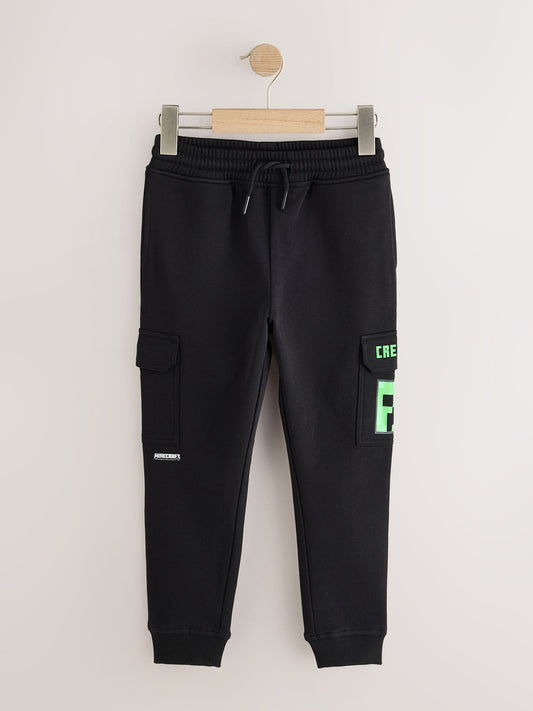 Minecraft Black Slim Fit Cargo Joggers (3-16yrs) - image 1