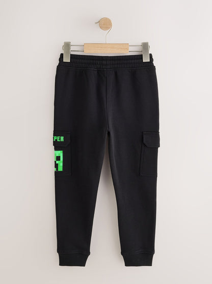 Minecraft Black Slim Fit Cargo Joggers (3-16yrs) - image 2