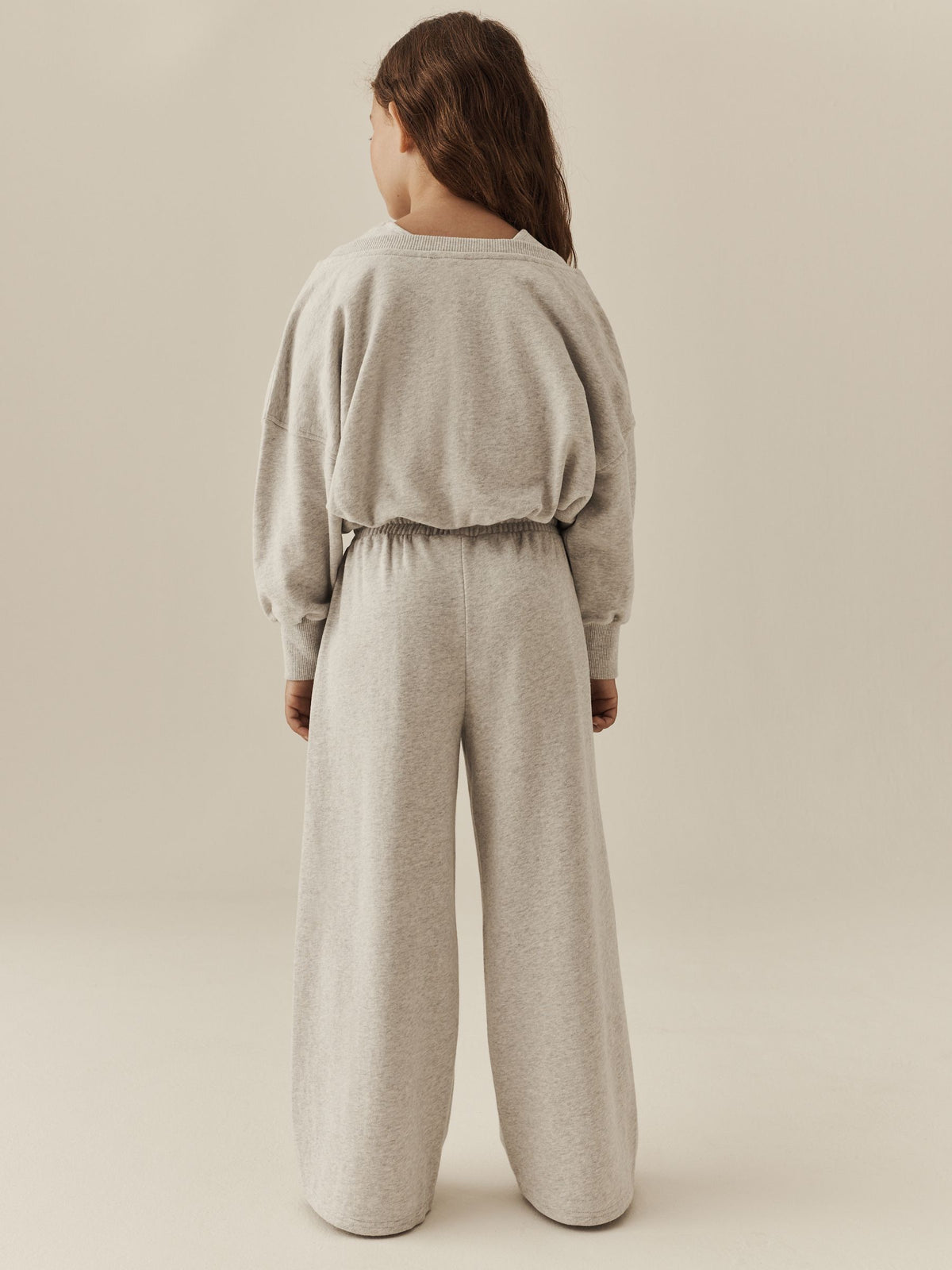 Grey Marl Off Shoulder Sweatshirt and Joggers Set (3-16yrs) - image 3