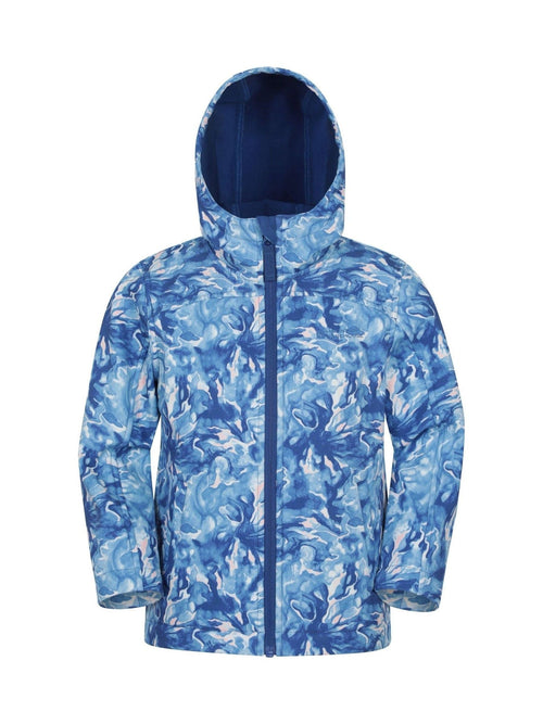 Dsiney Kidz - Mountain Warehouse Green Exodus Kids Printed Water-Resistant Softshell Jacket image 1